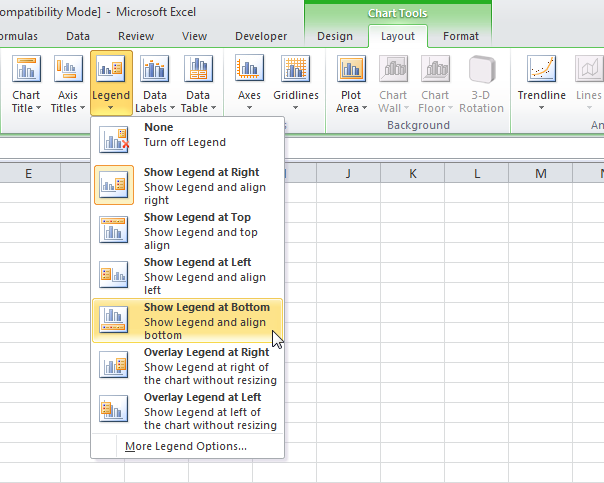 how to create a chart in microsoft excel techsupport c chart legend position