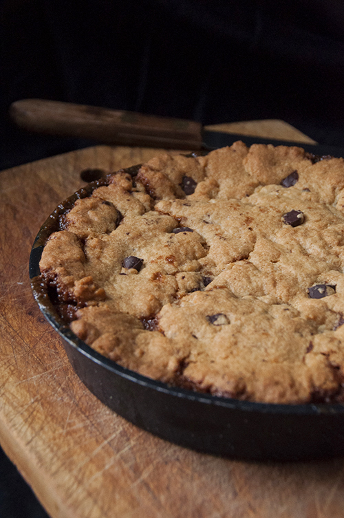 Caramel Cookie Skillet Cake