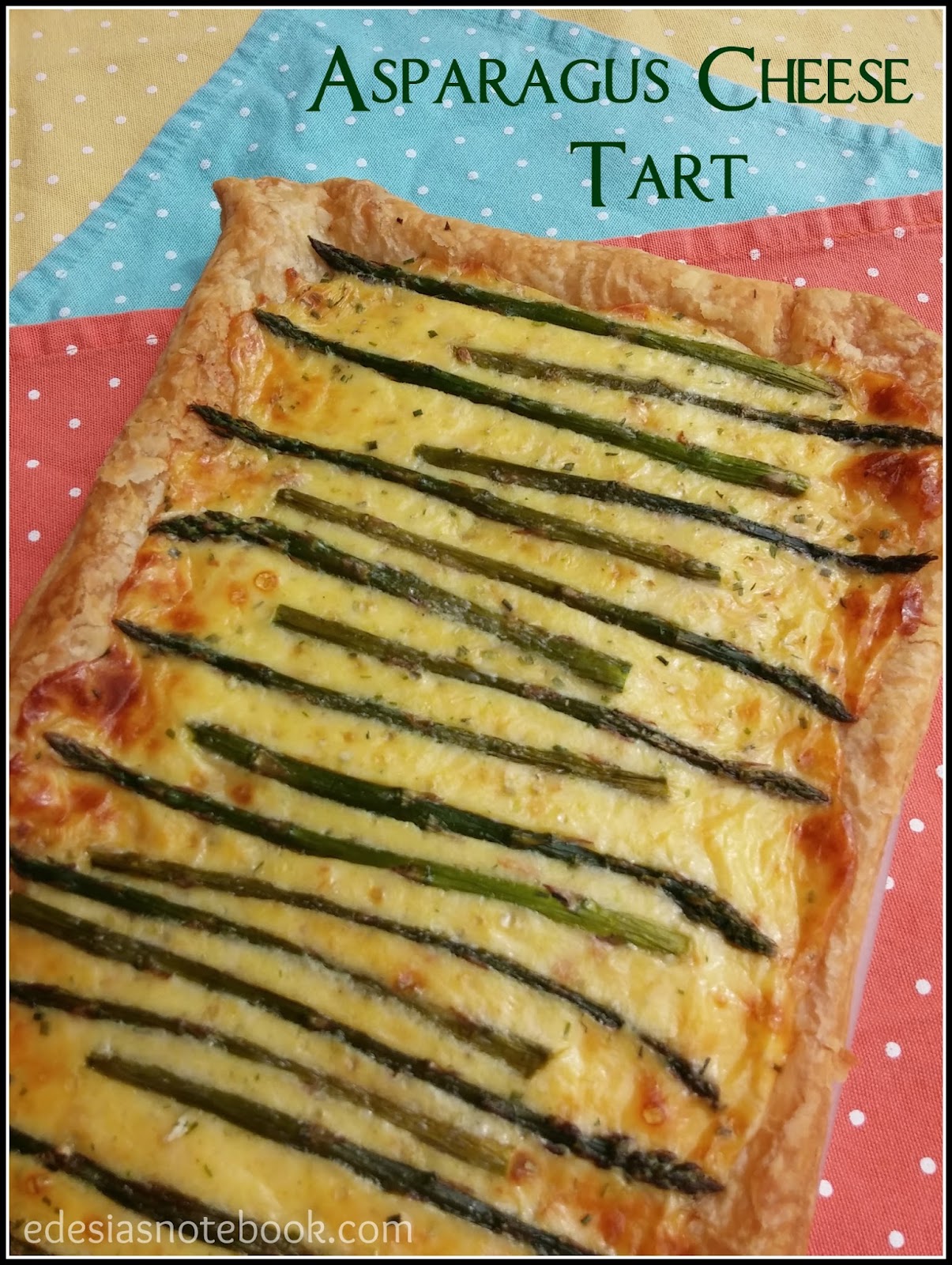 Improv Asparagus Cheese Tart Edesia's Notebook