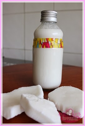 Leite de coco feito em casa