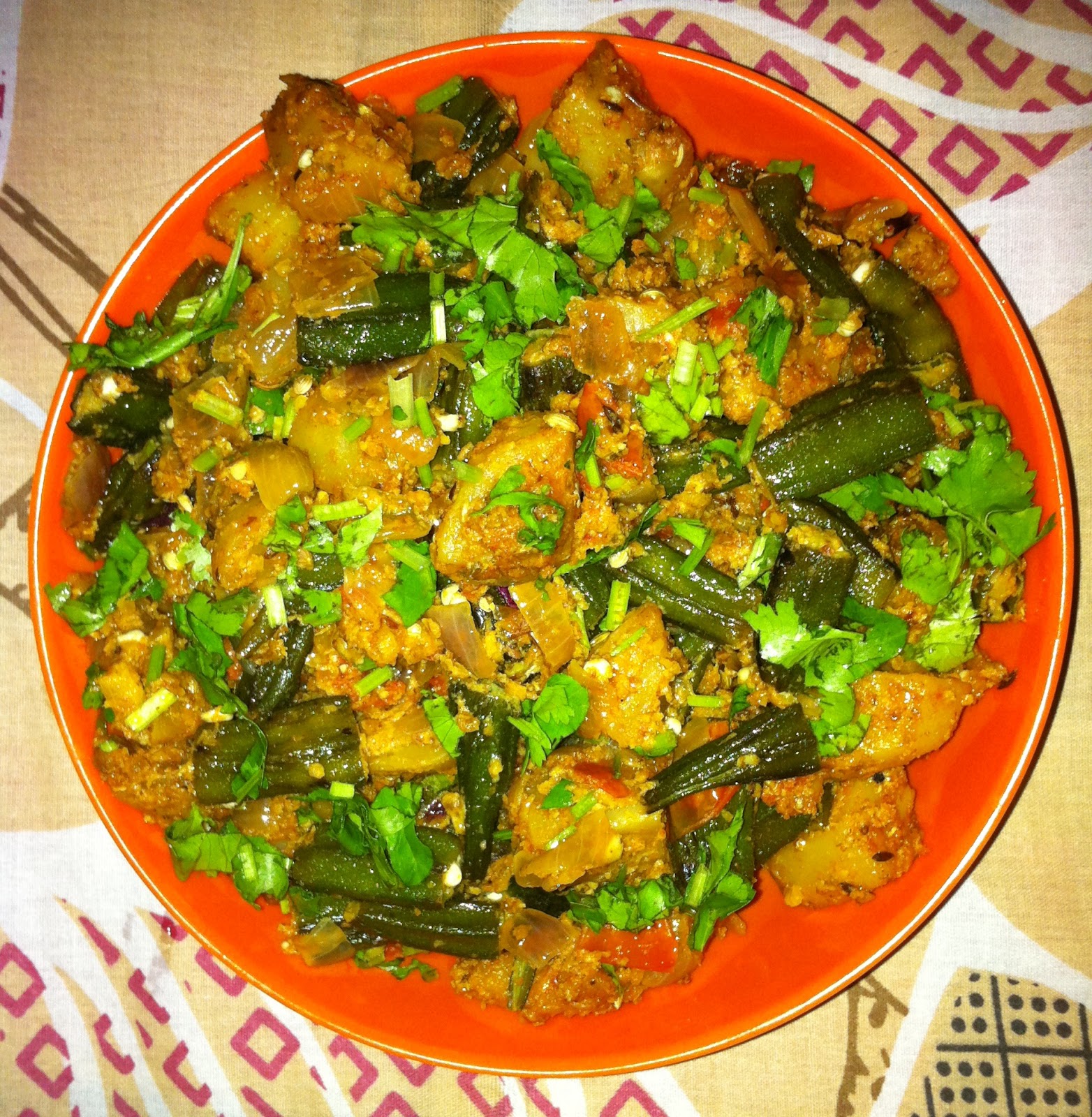 Aloo Bhindi Peanut Sabzi Potato Okra Peanut Stir Fry Spill the Spices