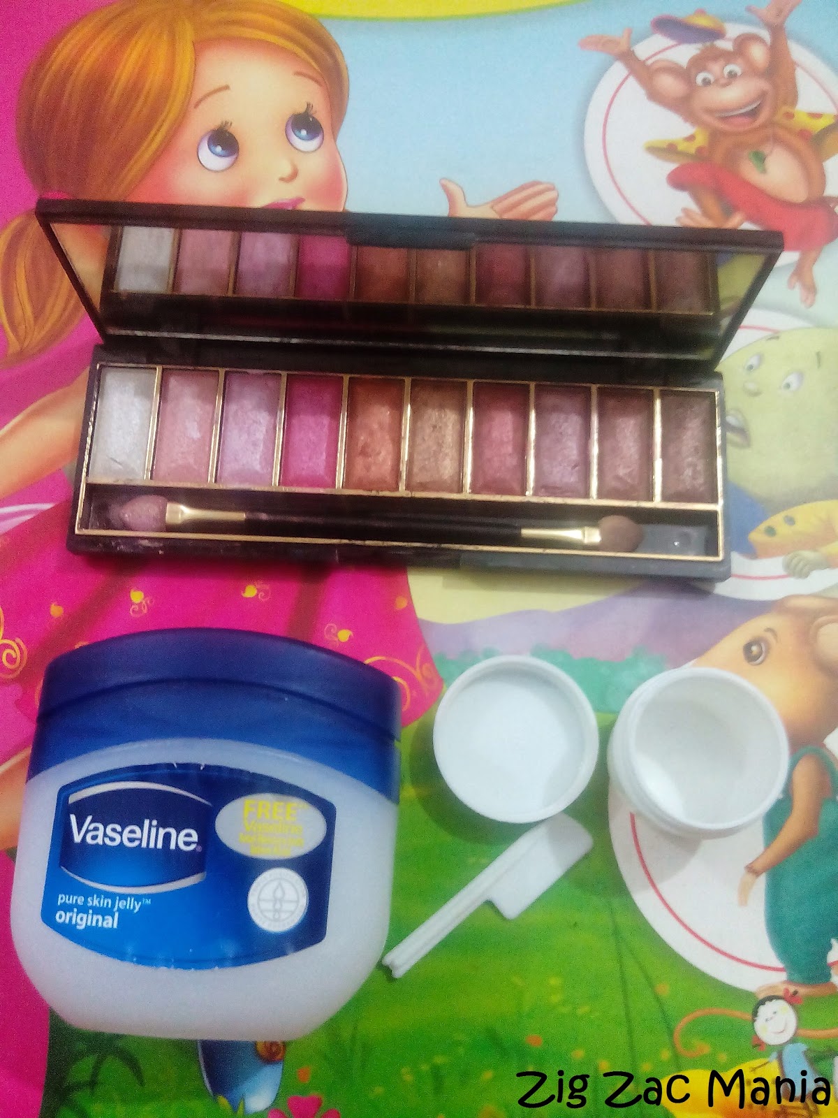 DIY Make Lip Gloss with Vaseline & Eye Shadow At Home Zig Zac Mania