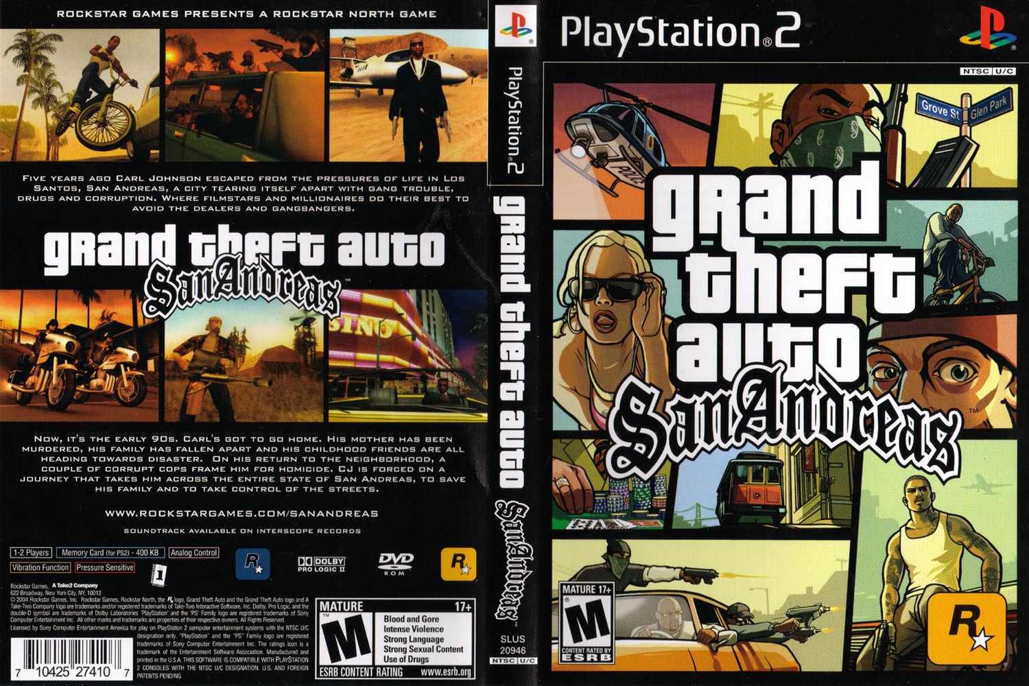 Playstation 2 Games Grand Theft Auto San Andreas