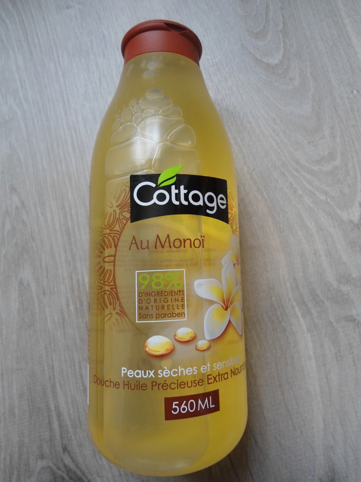 les tests d'angie gel douche Cottage au Monoï