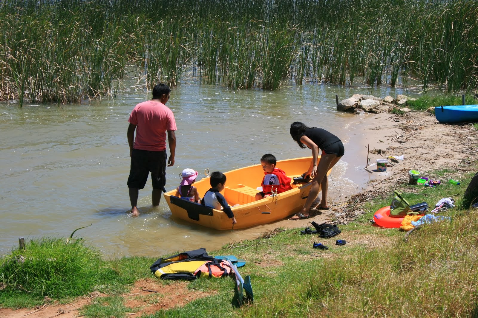 Kids at Backwater Beach