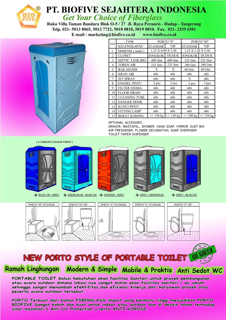 Jual Toilet Portable Fiberglass