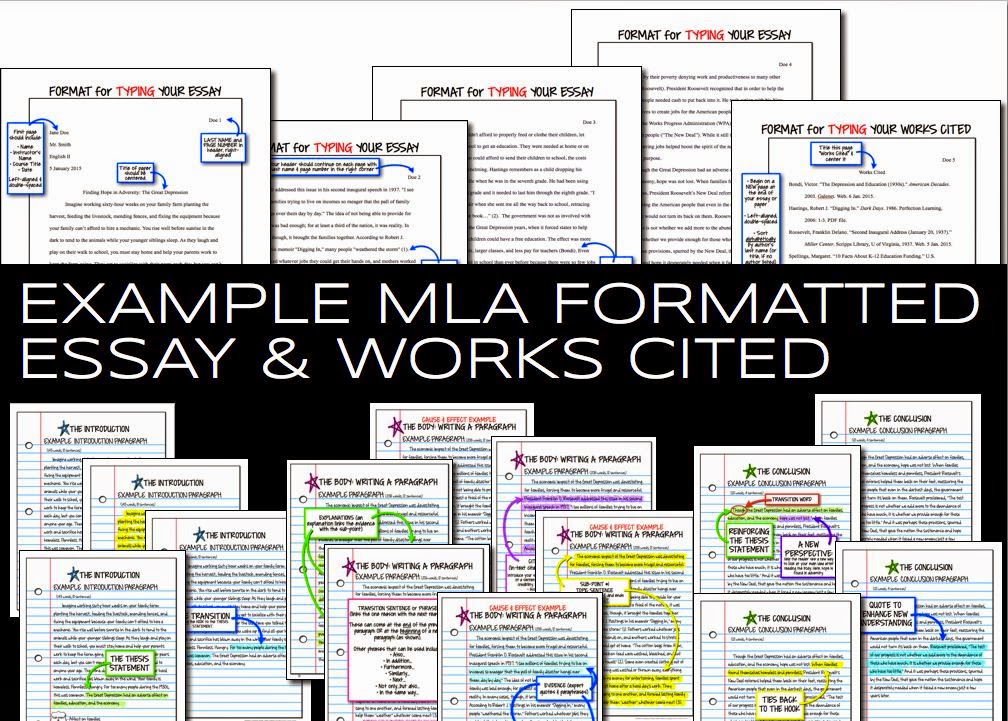 Examples of MLA Formatted Essays and Works Cited Pages