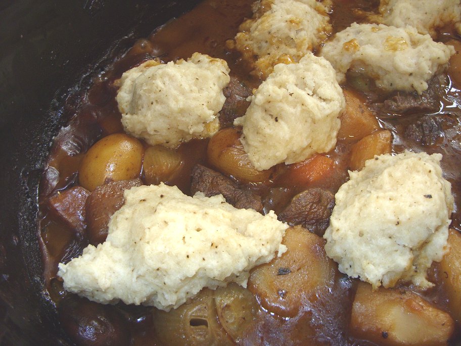 Jenny Eatwell's Rhubarb & Ginger Slow cooker beef stew & dumplings