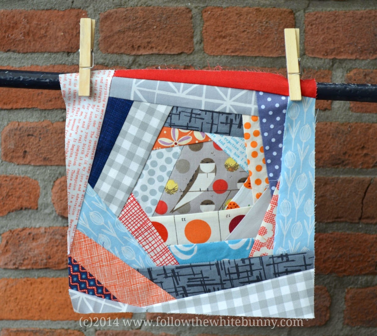 Follow the White Bunny Double Dutch Random Sampler Quilt Along my Crazy Quilt Block