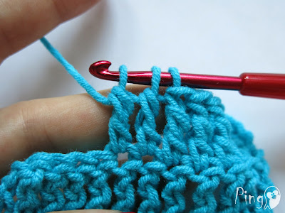 Treble Crochet Decrease - step by step instructions by Pingo - The Pink Penguin