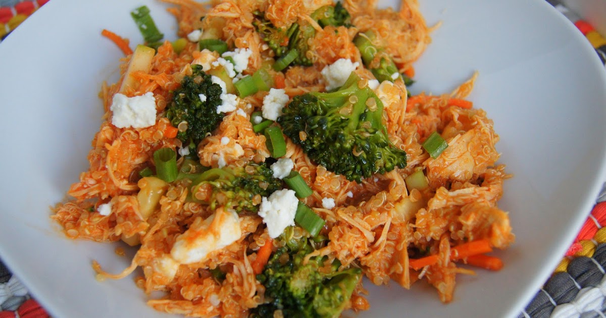 Elizabeth's Dutch Oven Buffalo Chicken Quinoa with Broccoli, Carrots