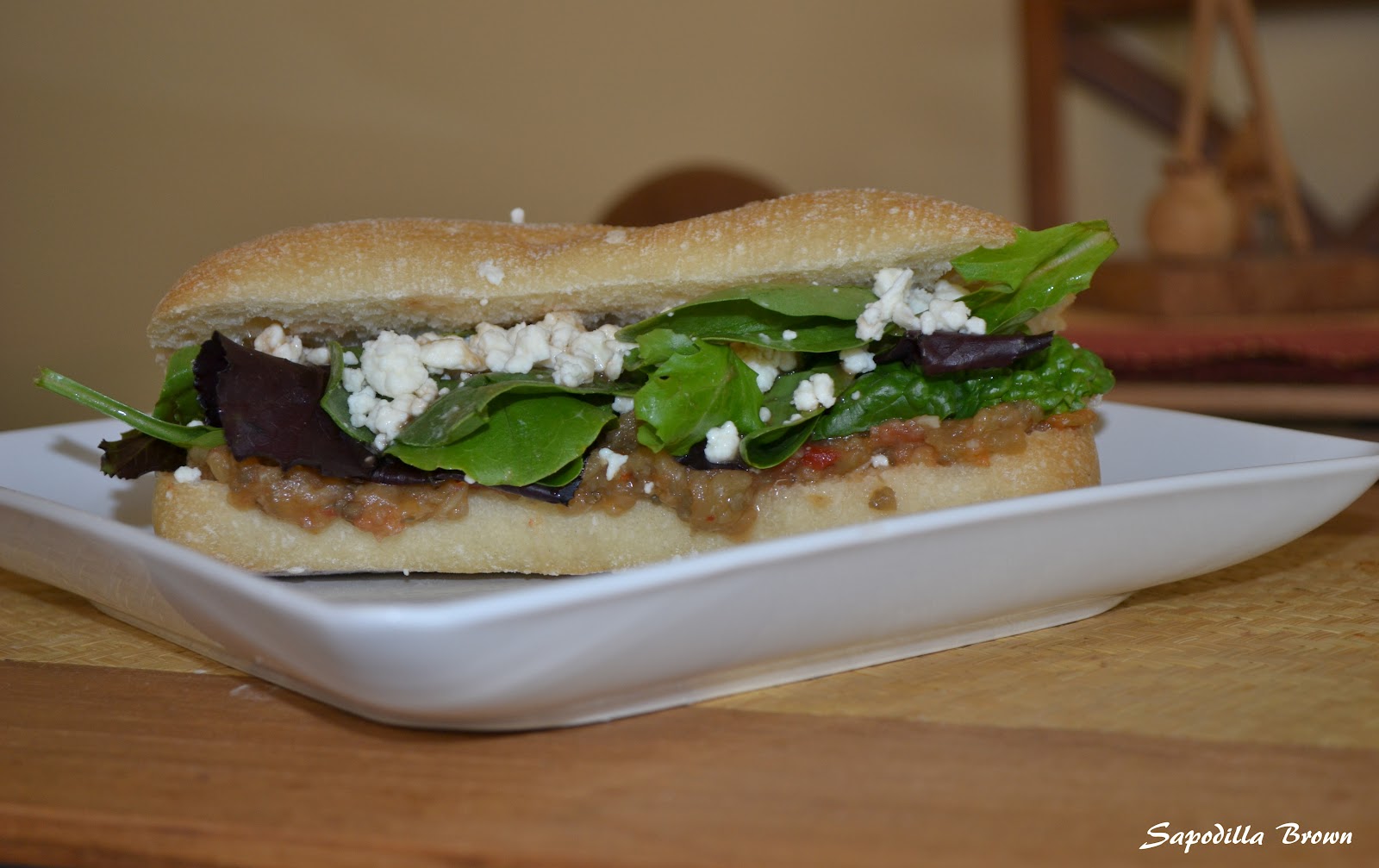 Sapodilla Brown Baigan Choka (Roasted Eggplant)