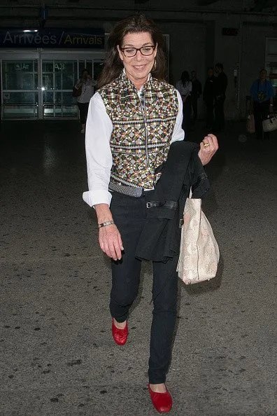 Princess Caroline of Hanover is seen at the Nice airport (Côte d'Azur) during the 68th annual Cannes Film Festival 