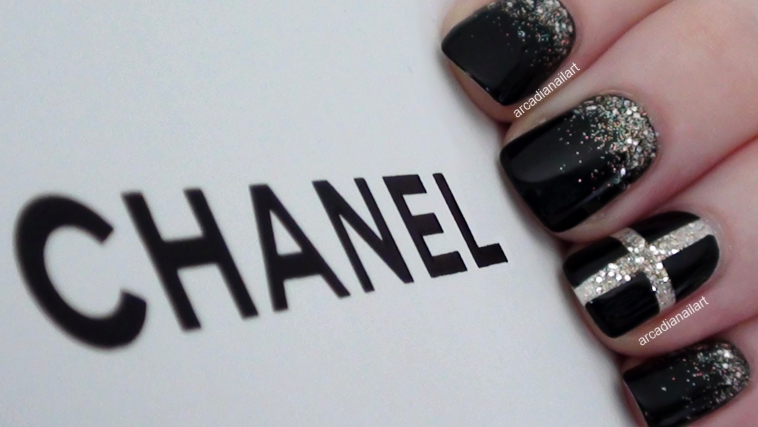 ArcadiaNailArt: Chic Chanel Inspired Nails Chic Chanel Inspired Nails - ArcadiaNailArt: Chic Chanel Inspired Nails