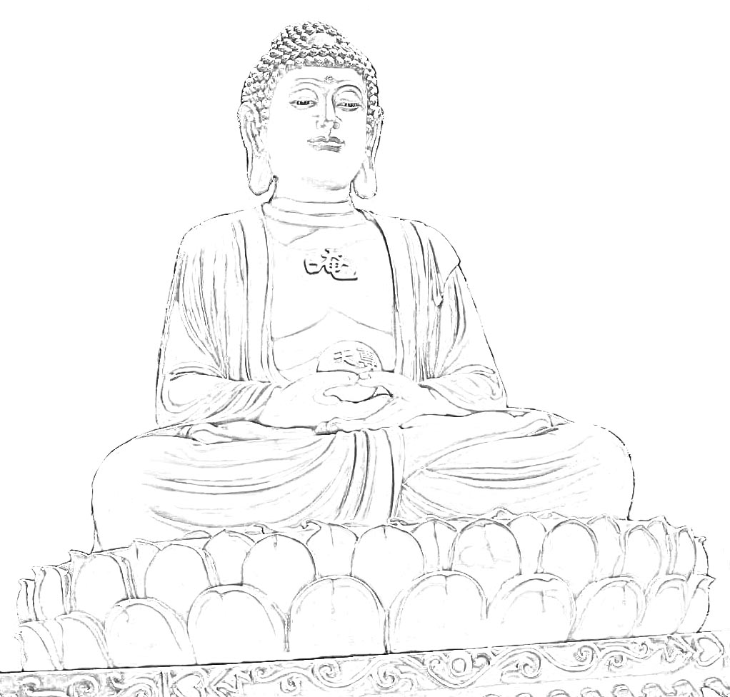Buddha Face Line Drawing : Stock pictures sketches and drawings of buddha