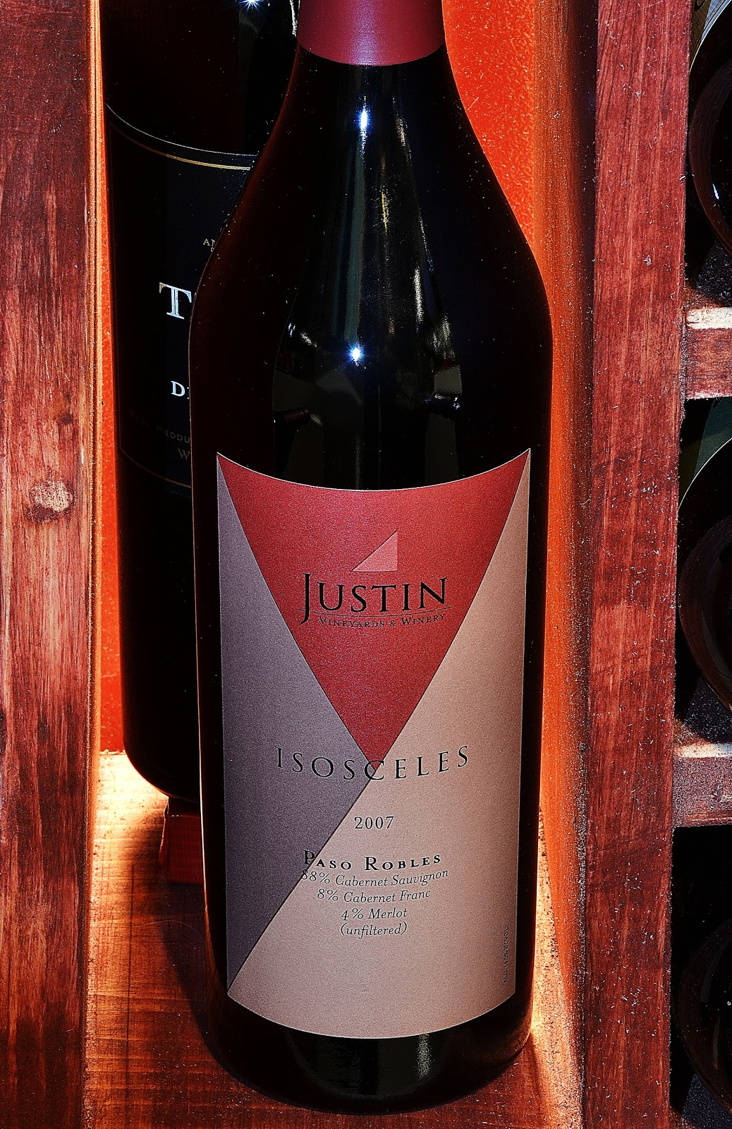 New Hampshire Wineman Justin Vineyards Isosceles Paso Robles 2007