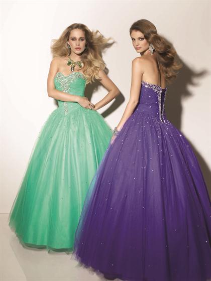 ... Vestido de 15 años de Tul de Color verde : Vestidos para tu fiesta