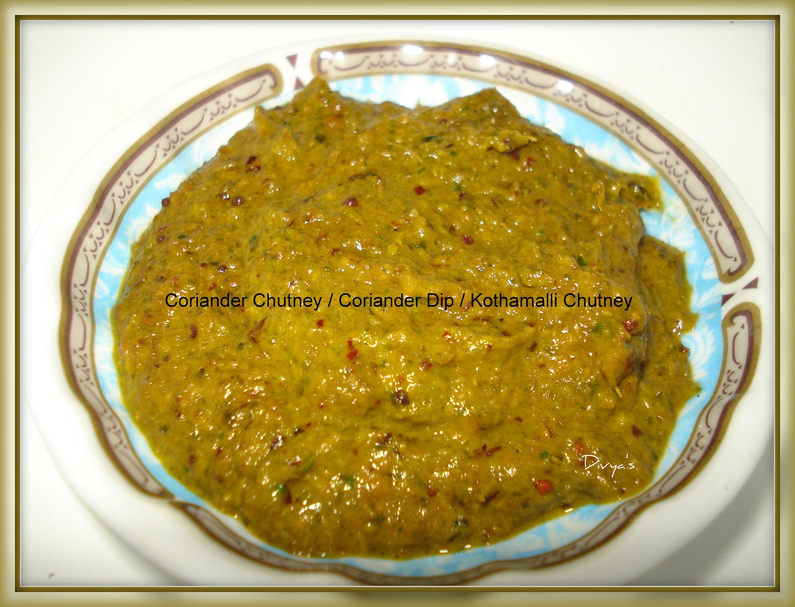 Coriander Chutney / Coriander Dip / Kothamalli Chutney You Too Can Cook