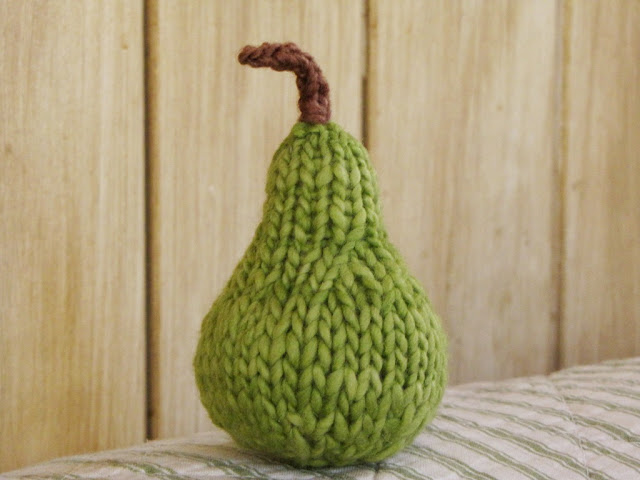 Delicious Knitted Pear Pear Knitting Pattern Tutorial