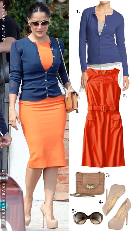 robe orange et bleu