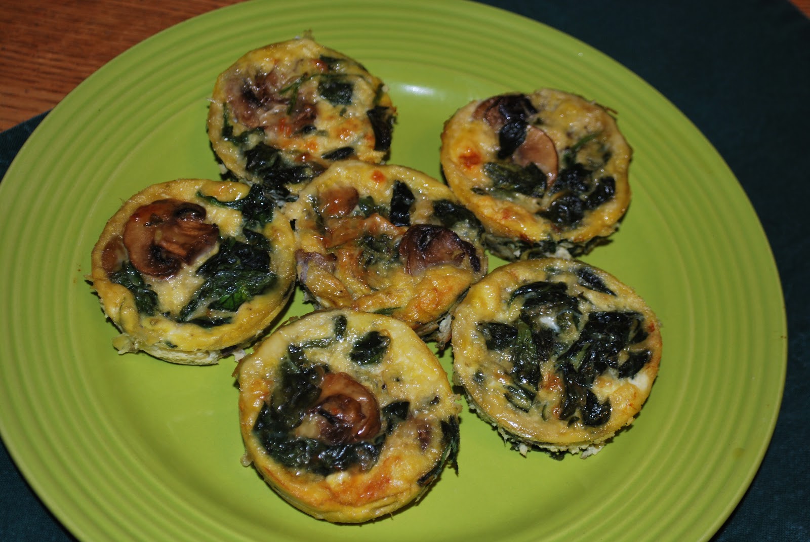 Spinach Mushroom Quiche Cups