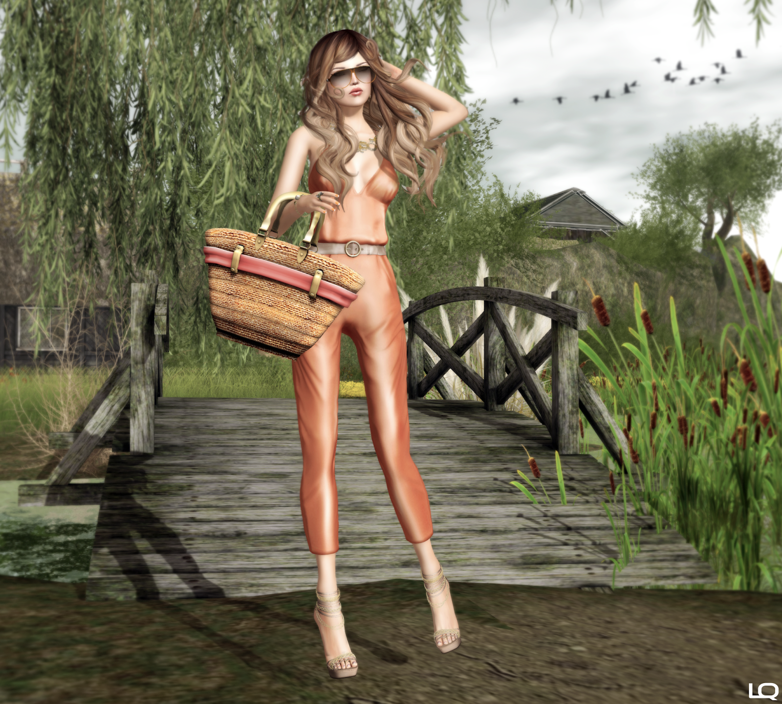 GLANCE Second Life Fashion Feed Baiastice Sophia+jumpsuit orange+JD+Lacey+Platform+&+Indyra+Toni+StrawTotev3 GLANCE Second Life Fashion Feed