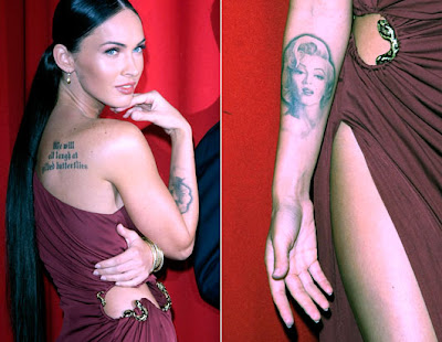  removing her Marilyn Monroe tattoo which is inked on her right forearm
