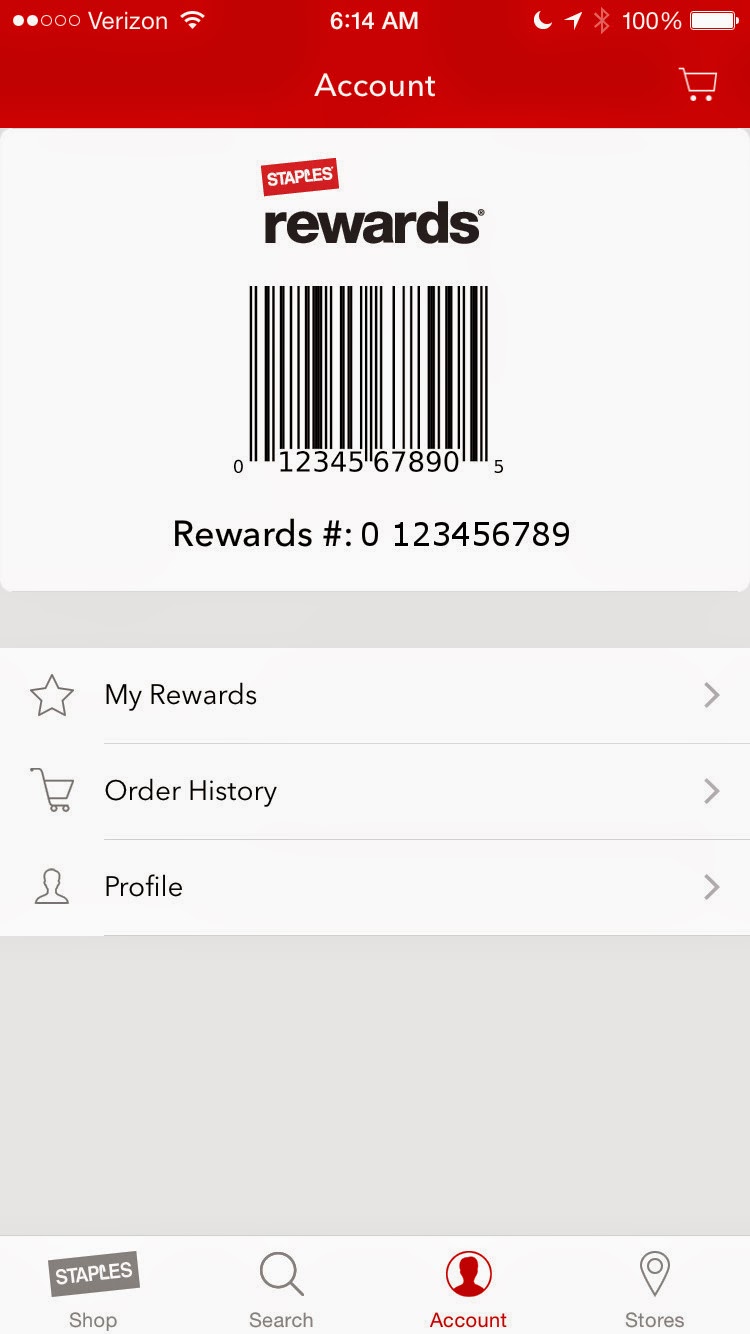 staples reward login