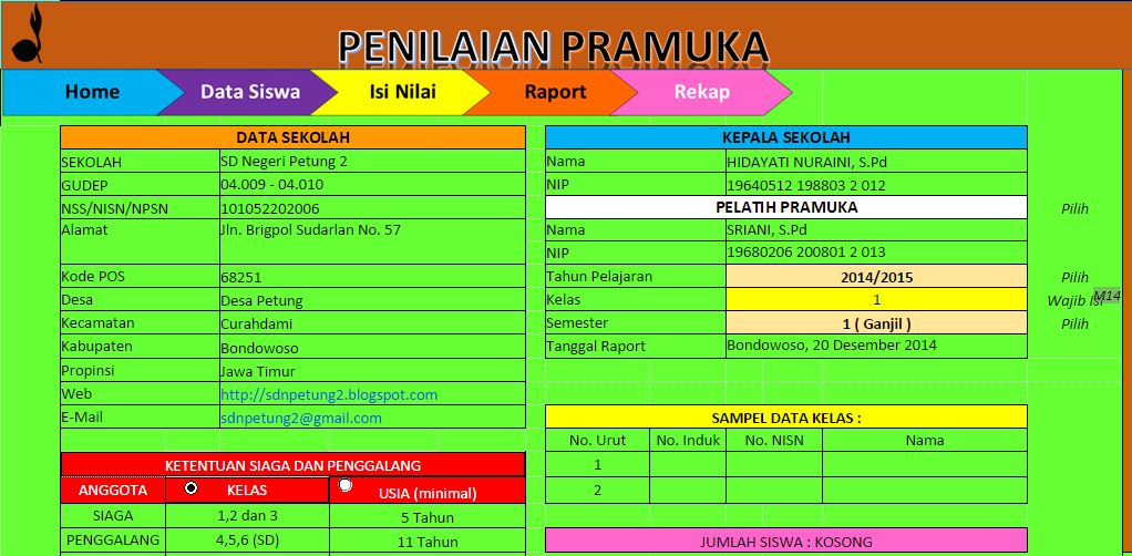 Aplikasi Penilaian Pramuka dalam Kurikulum 2013 Guru