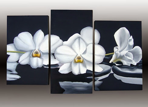 Cuadros de orquídeas blancas