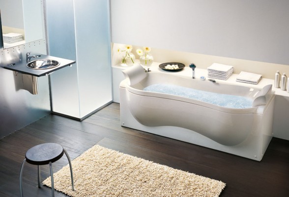 organic shaped bathtub design