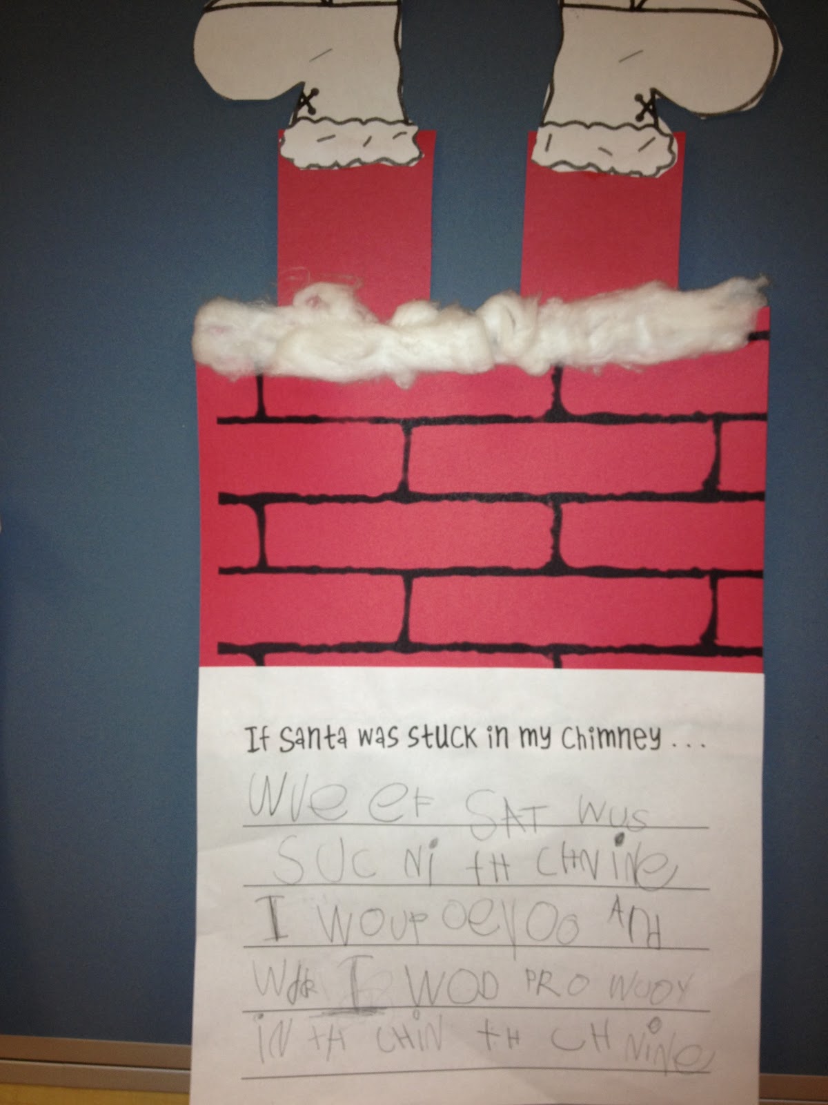 Santa's Stuck Writing Craftivity by Teaching in Blue Jeans