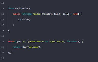 Middleware parameters