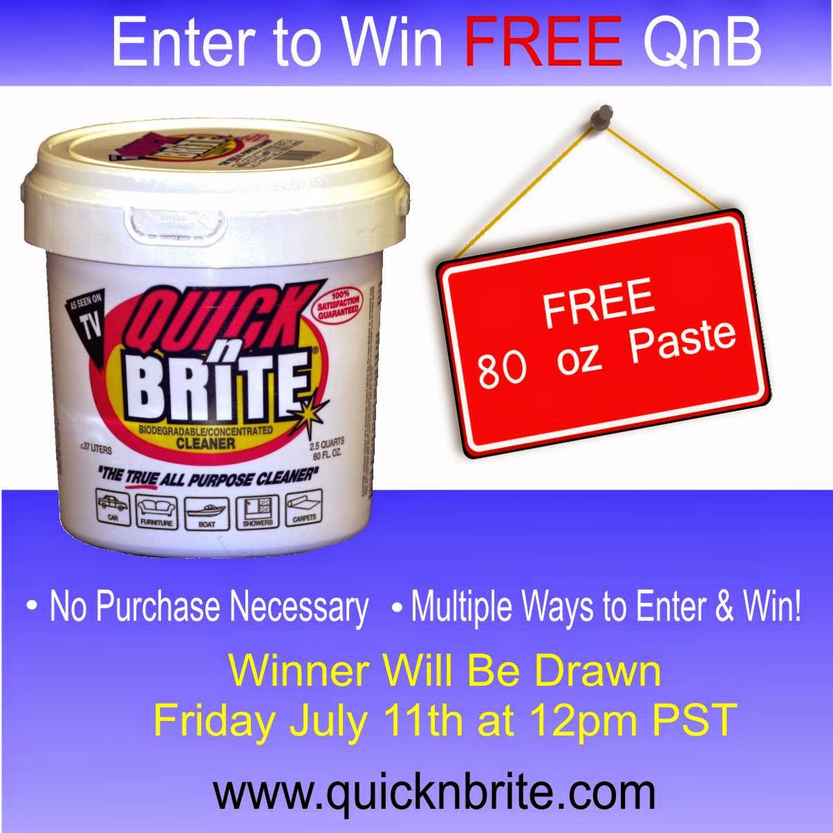 Quick n Brite Quick Cleaning Tips Win a FREE 80 Oz Paste