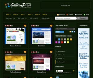 Green Gallery Press Blogger Template