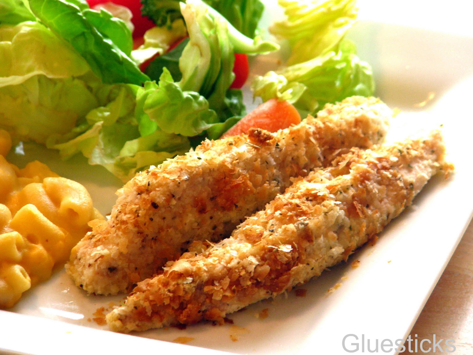Potato Flake Chicken Gluesticks