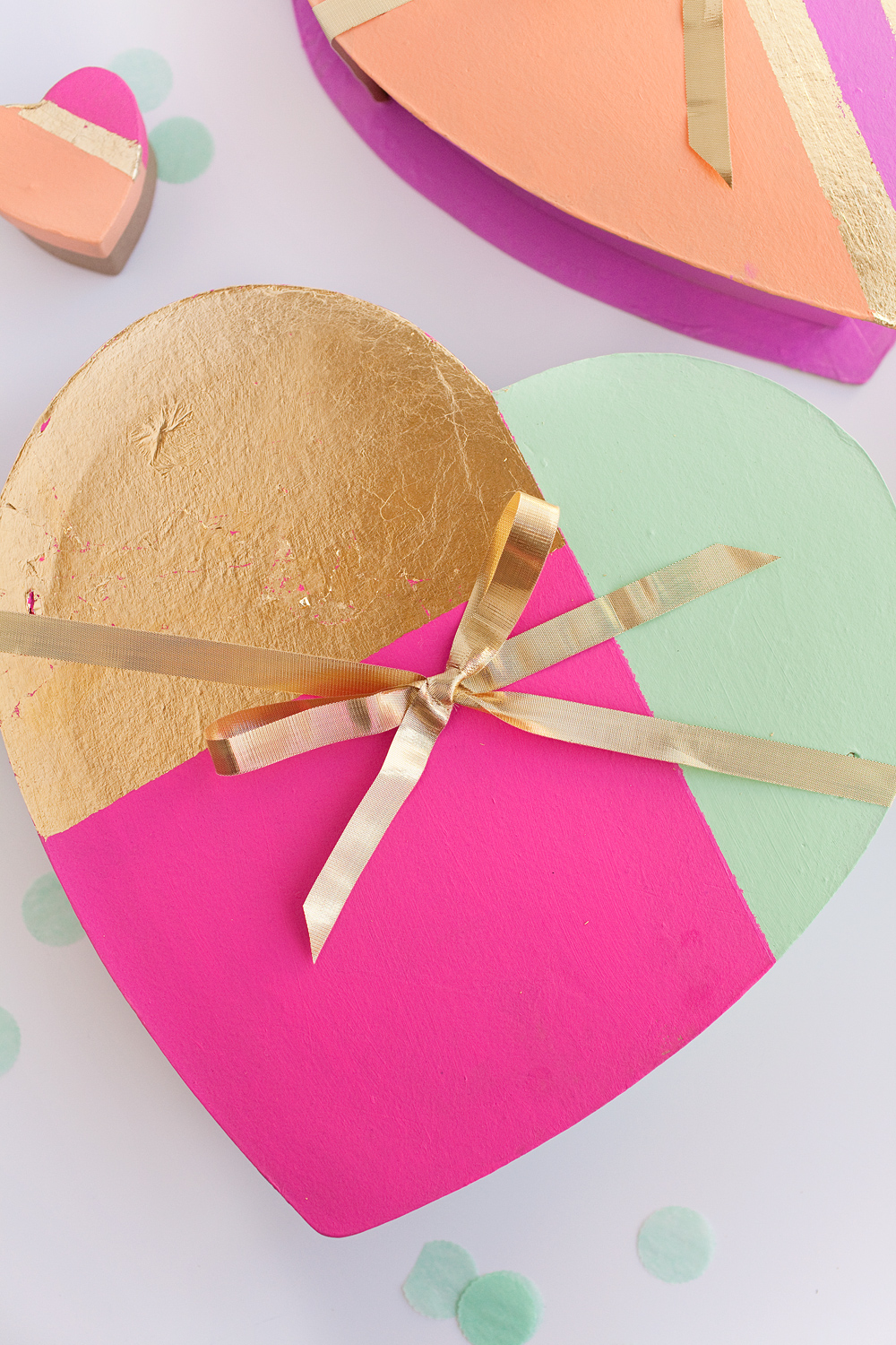 TELL DIY GOLD FOIL HEART BOX Tell Love and Party