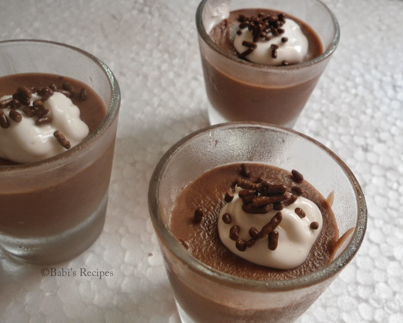 Babi 's Recipes Chocolate Mousse ( no gelatin ,no agaragar) Easy