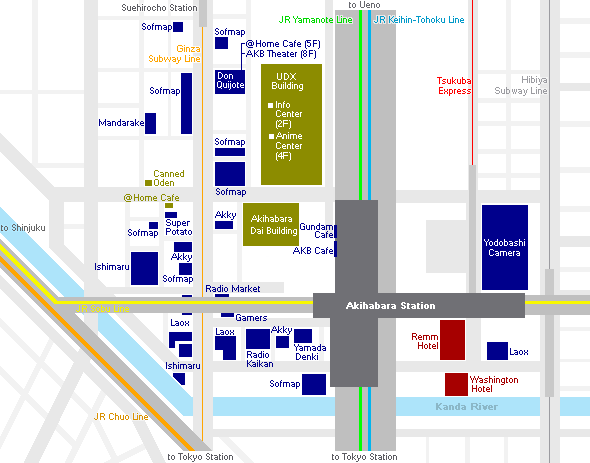 akihabara map, акихабара карта 