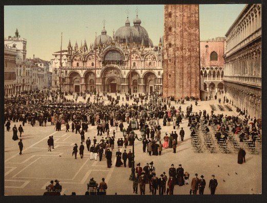 Stunning Image of Cathedral of San Marco in 1890 