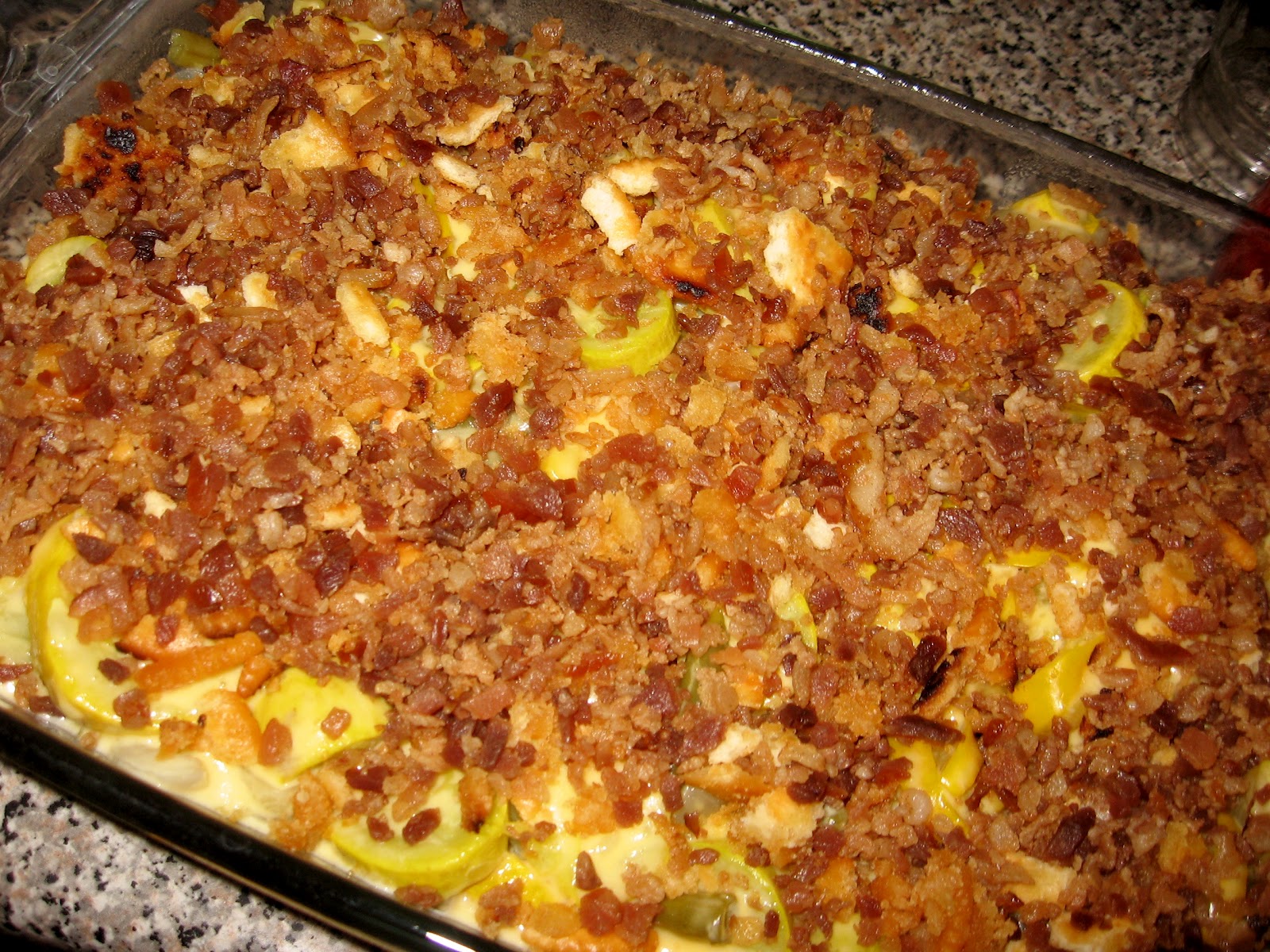 Everything Kristi! Bacon & Velveeta Veggie Squash Casserole