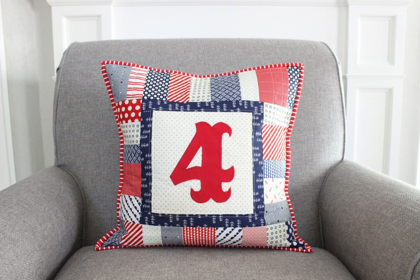 Everyday Celebrations Fourth of July Pillow All Season Patchwork