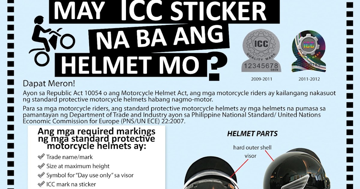 Domino May ICC Sticker naba ang Helmet Mo?
