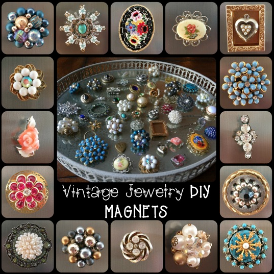 Crystal's Classroom: Vintage Jewelry DIY Magnets