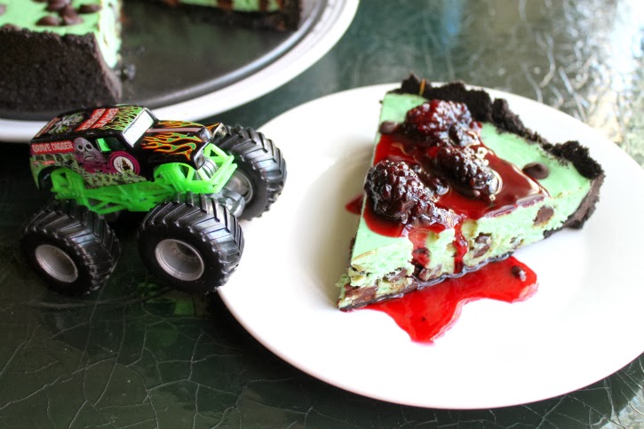 Grave Digger-Inspired Cheesecake