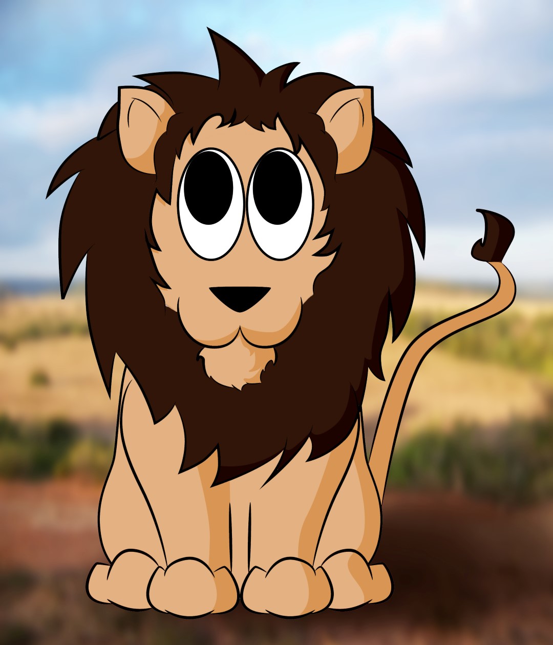 How To Draw A Cartoon Lion - Draw Central