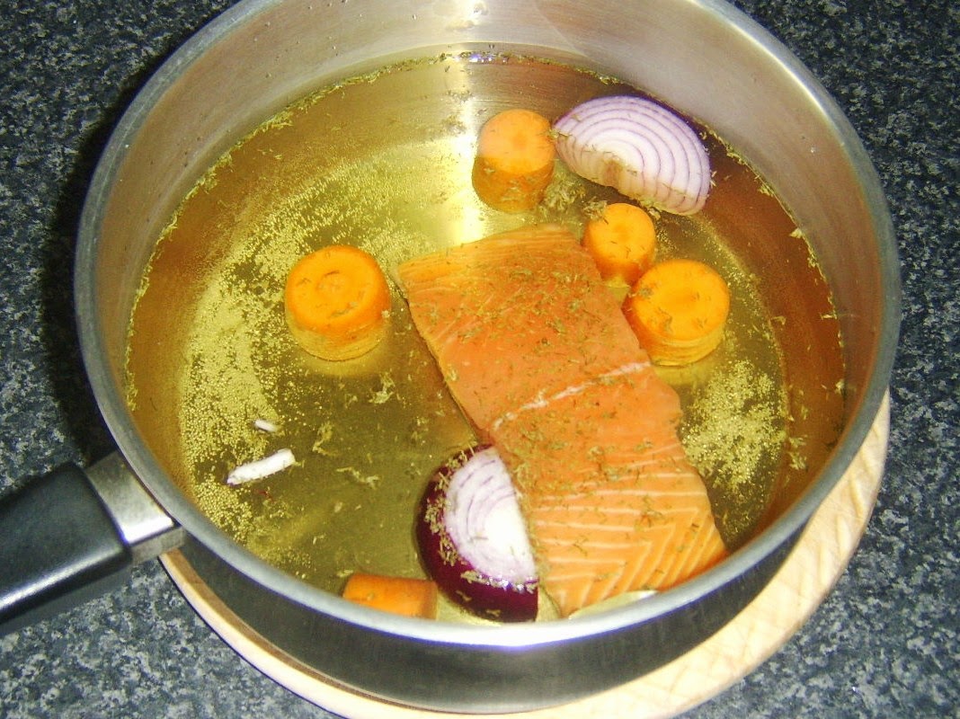 Modern Scottish Food and Recipes Cider Poached Scottish Salmon and Quail Eggs Salad