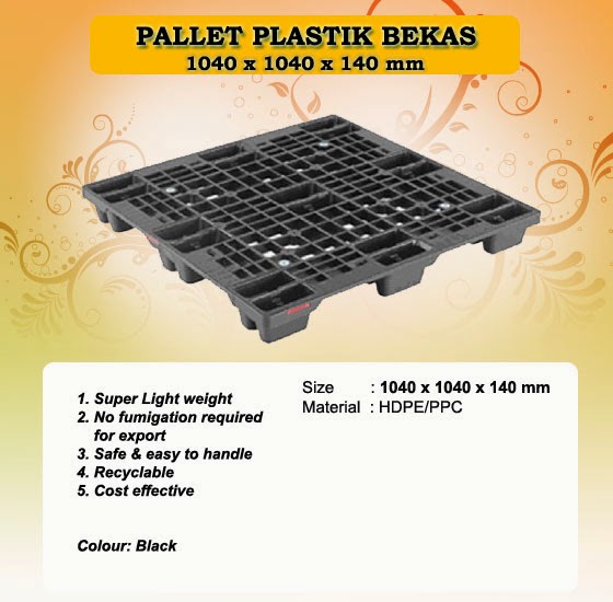 Pallet Plastik Bekas 1040 x 1040 x 140mm (Pallet Mangkuk)