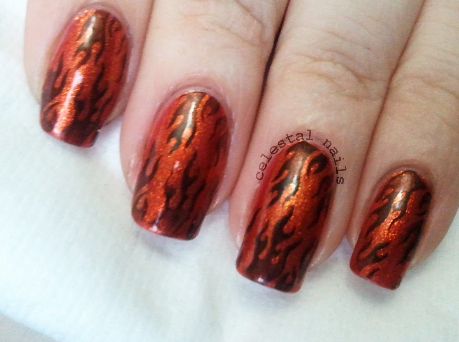 Fire Red Nail Art Designs - wide 5