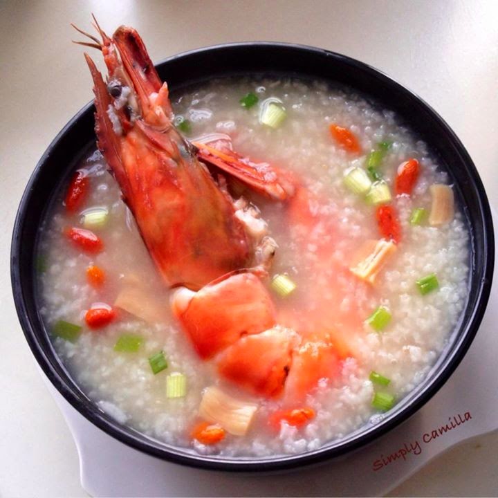 Jumbo Prawn & Scallop Porridge by Camilla Teo